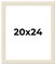 20x24 Wide Barnwood Picture Frame with UV-Resistant Acrylic & Acid Free Backing, Available in 6 Paint Finishes - Grey, Brown, White, and Black